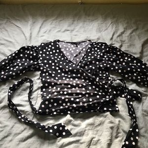 White House Black Market Wrap Top L